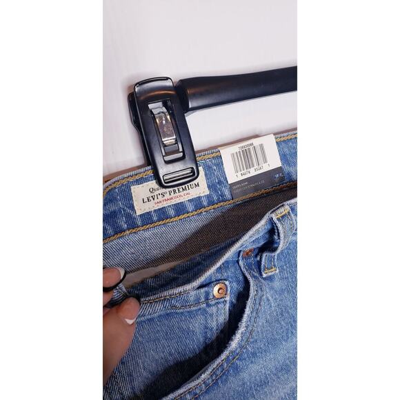 Levi's Premium Ribcage Straight Split Ankle Denim Jeans 32 x 29 Medium Wash NEW - Picture 6 of 11